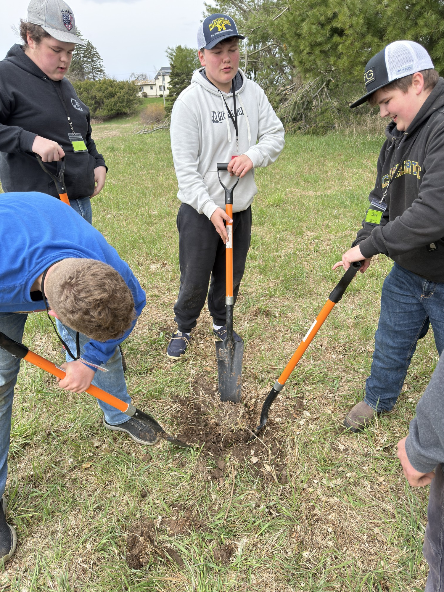 Alcona students help at the Helen Nisbet Roberts Preserve in Harrisville.