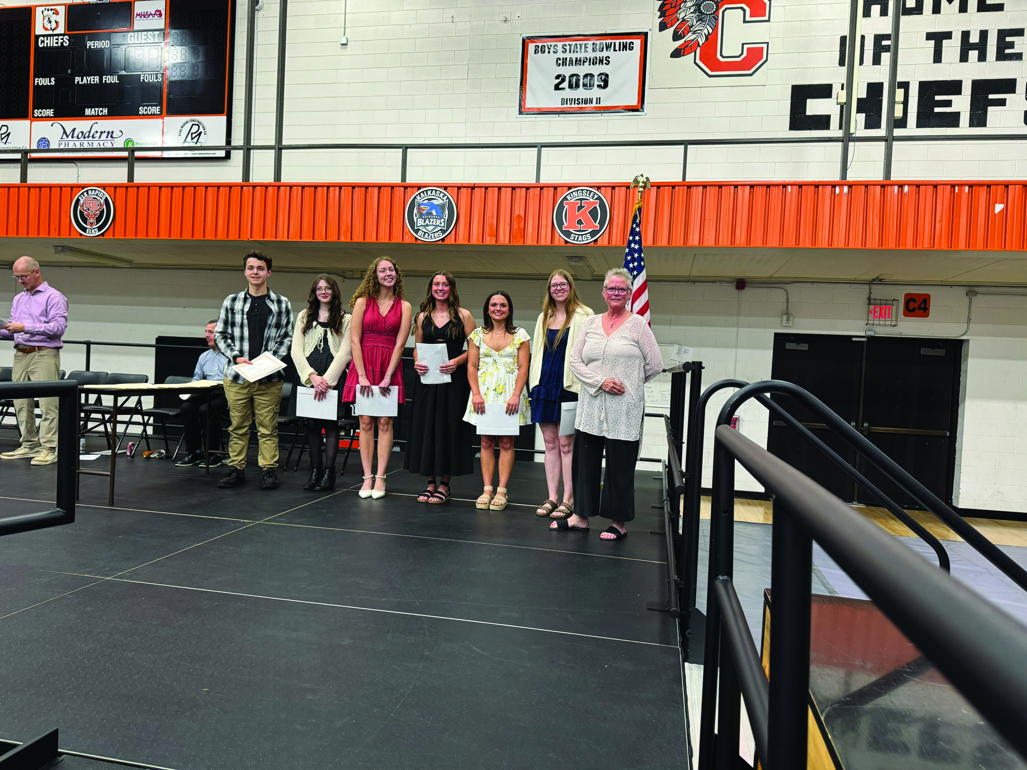 Students from Cheboyan High School receive scholarships through the Straits Area Community Foundation.