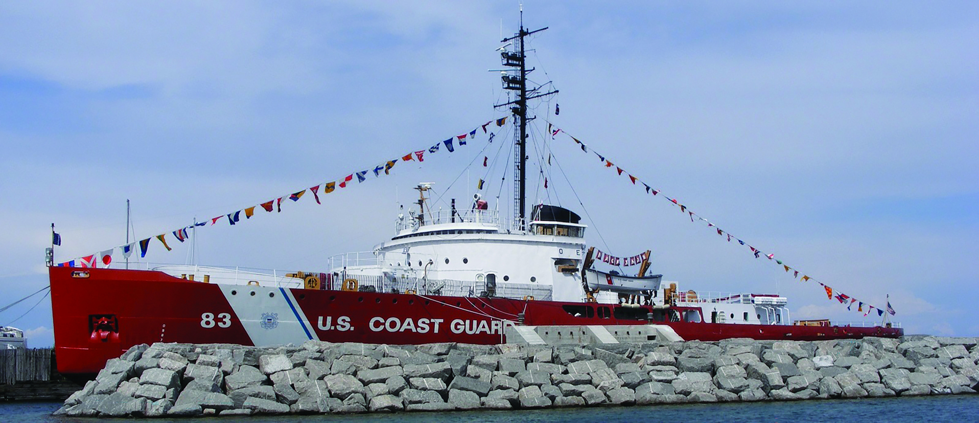 Icebreaker Mackinaw Maritime Museum ship from the shoreline